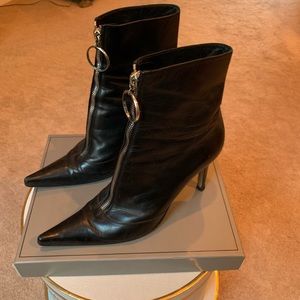 Sergio Rossi pointed zip up boots
